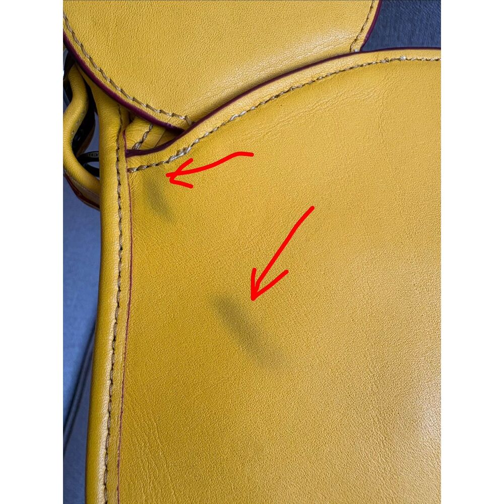 COACH x DISNEY MICKEY MOUSE W/Ears Crossbody Leather Bag Yellow limited edition - Picture 8 of 8